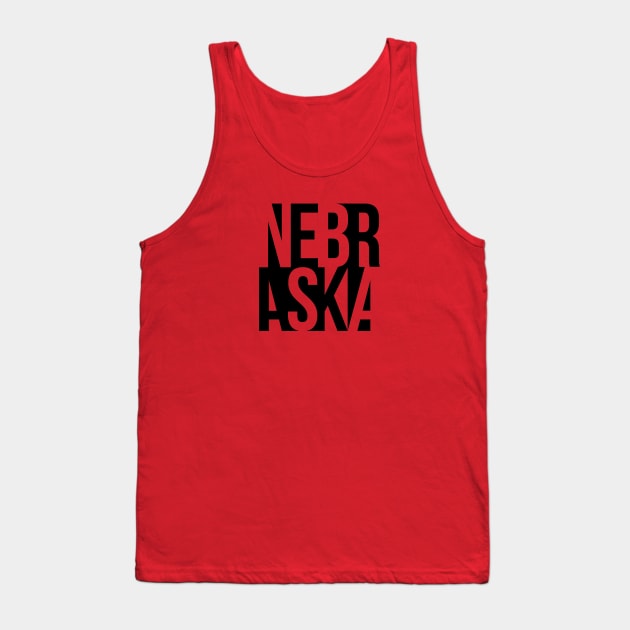 Graphic Nebraska Design with unique contrast Tank Top by MalmoDesigns